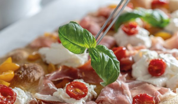 Il topping in pizzeria